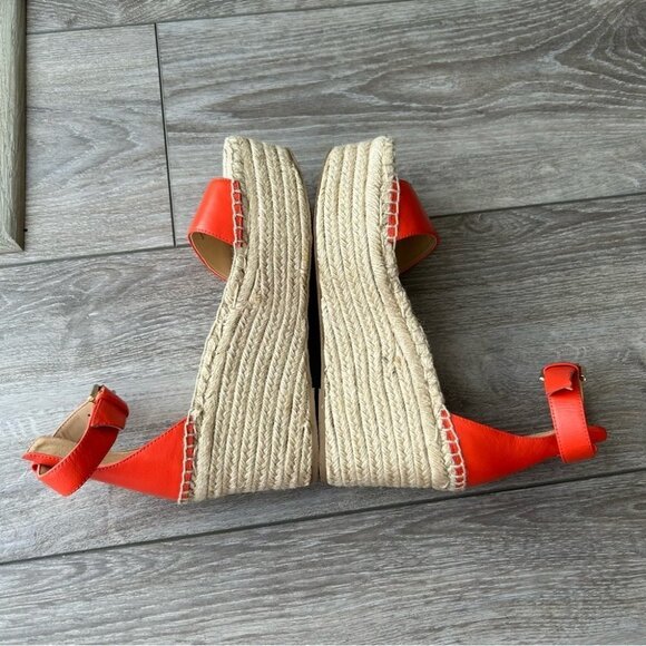 J Crew VACHETTA Leather Platform Espadrille Sandals - Picture 6 of 13